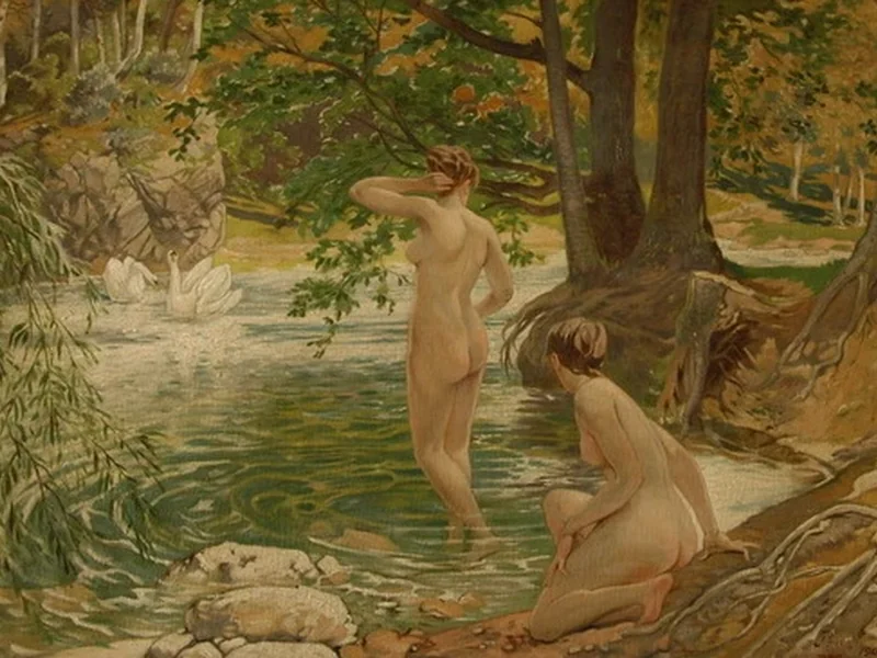 1852-Václav Prágr - Al lago